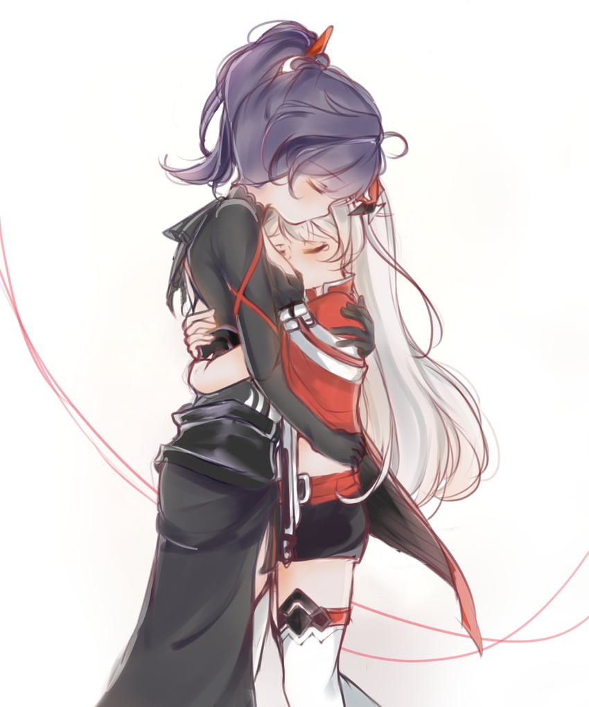 kiana kaslana and raiden mei (honkai and 1 more) drawn by mikori