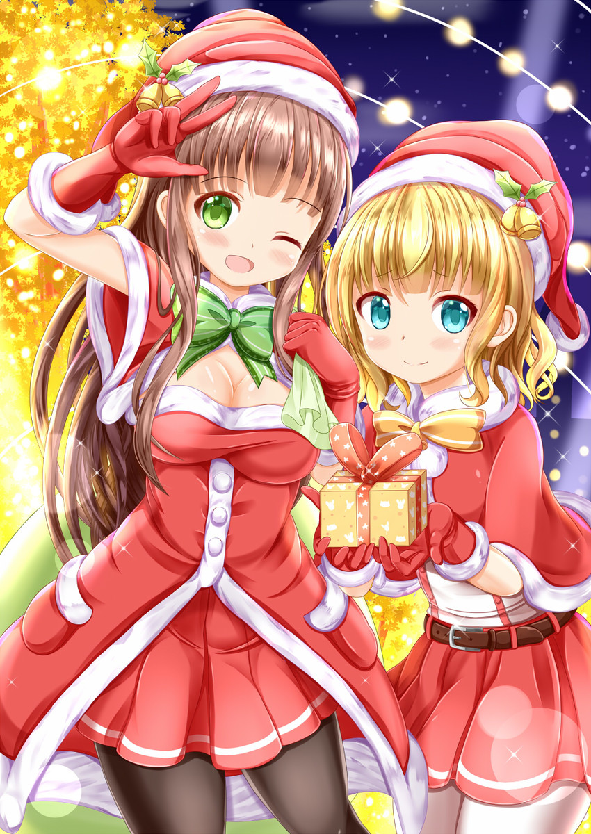 kirima syaro and ujimatsu chiya (gochuumon wa usagi desu ka?) drawn by xenon_(for_achieve)