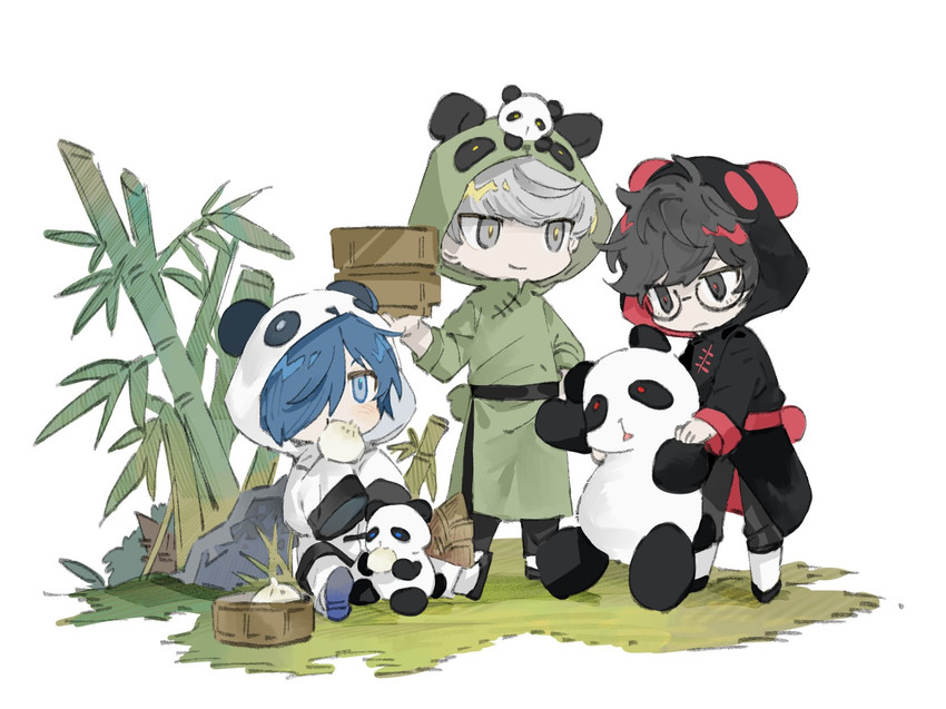 narukami yu, yuuki makoto, and amamiya ren (persona and 3 more) drawn by xing_20