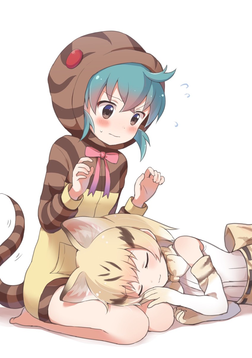 tsuchinoko and sand cat (kemono friends) drawn by buchi_(y0u0ri_)