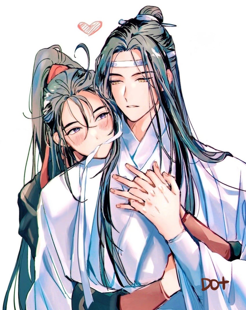wei wuxian and lan wangji (modao zushi) drawn by to_dot