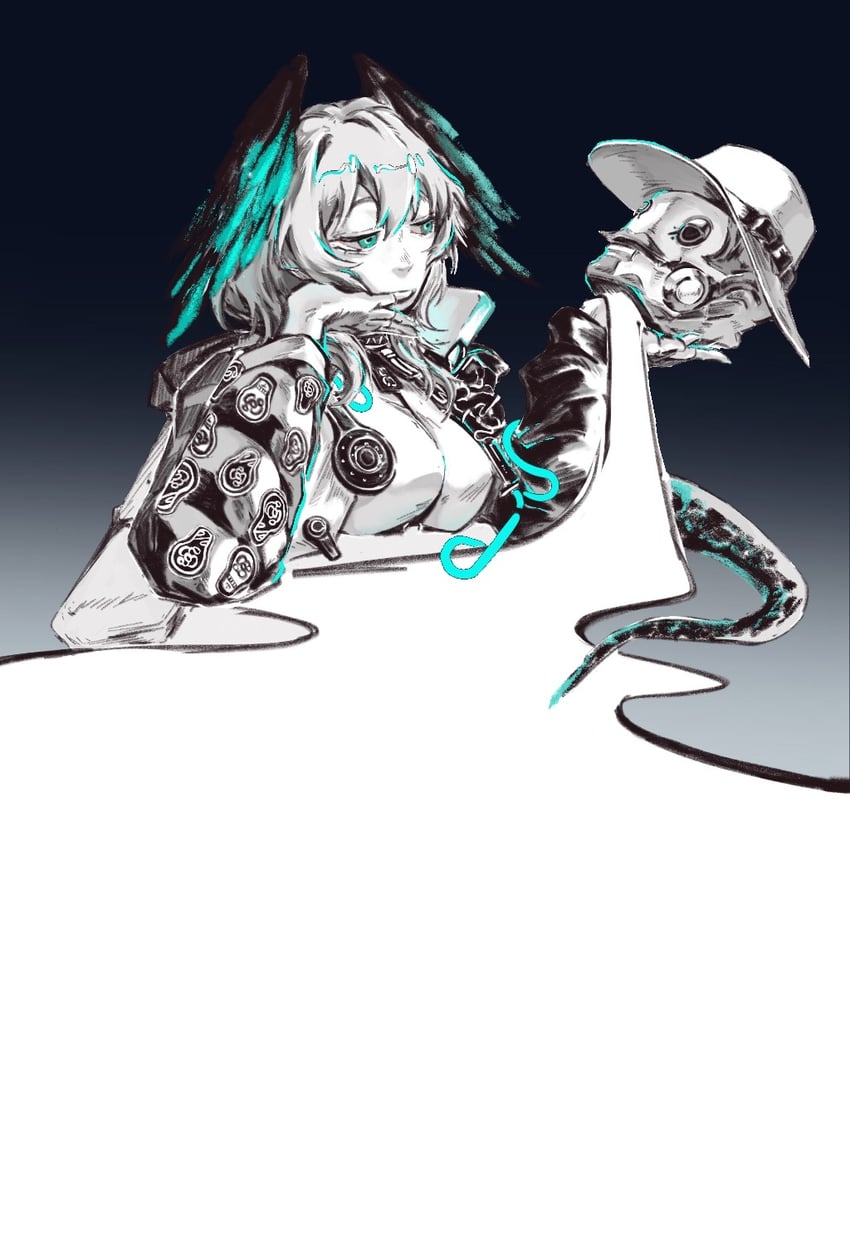 ho'olheyak and tin man (arknights) drawn by weibo_6636859565
