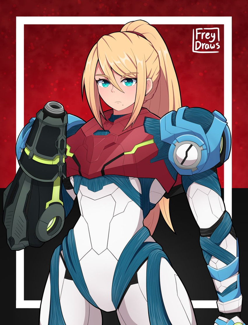 samus aran (metroid and 1 more) drawn by freydraws