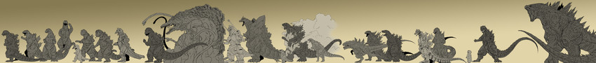 godzilla, mechagodzilla, kiryu, biollante, burning godzilla, and 6 more (monsterverse and 8 more) drawn by angeldust
