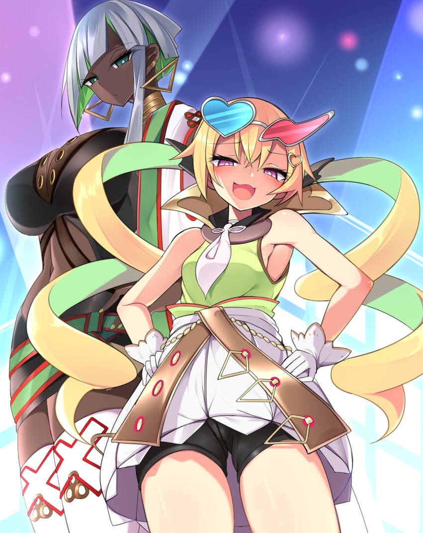 evil twin's trouble sunny, sunny, and luna (yu-gi-oh!) drawn by sukage