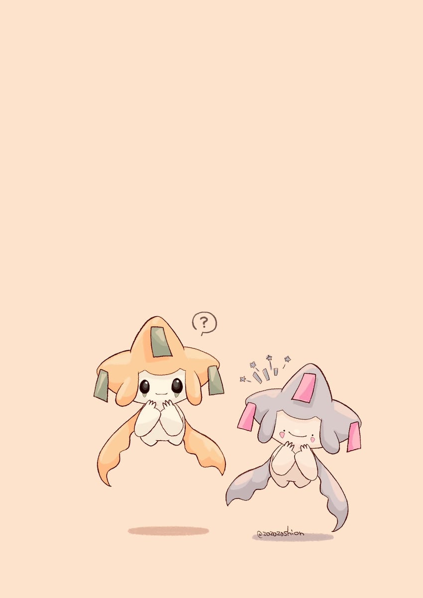 jirachi, ditto, and transformed ditto (pokemon) drawn by zozozoshion