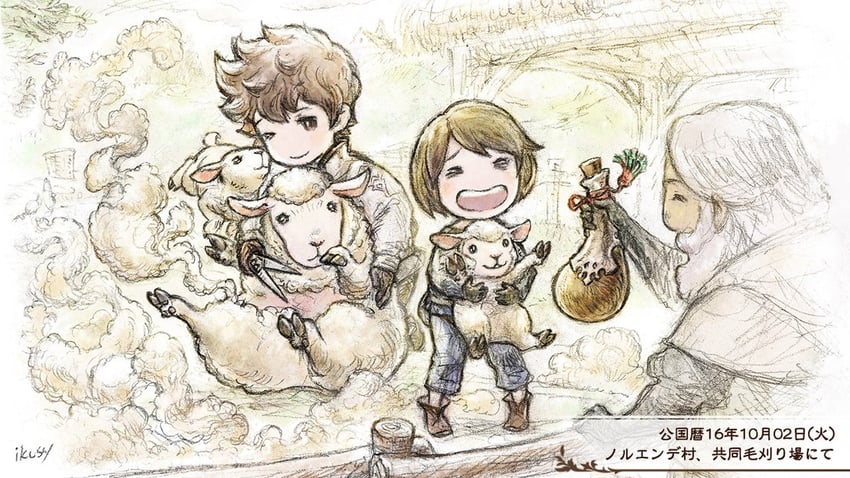 tiz arrior and til oria (bravely default and 1 more) drawn by ikusy