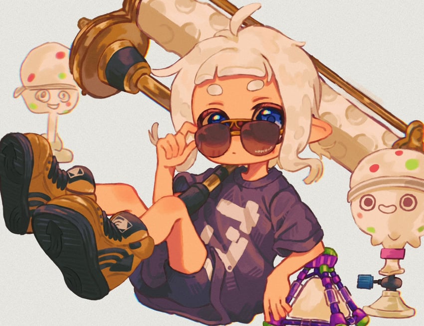 inkling player character and inkling girl (splatoon and 1 more) drawn by ochocho2828