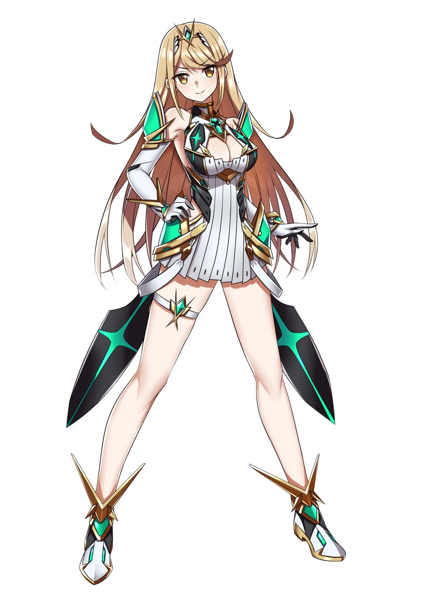 mythra (xenoblade chronicles and 1 more) drawn by nottme