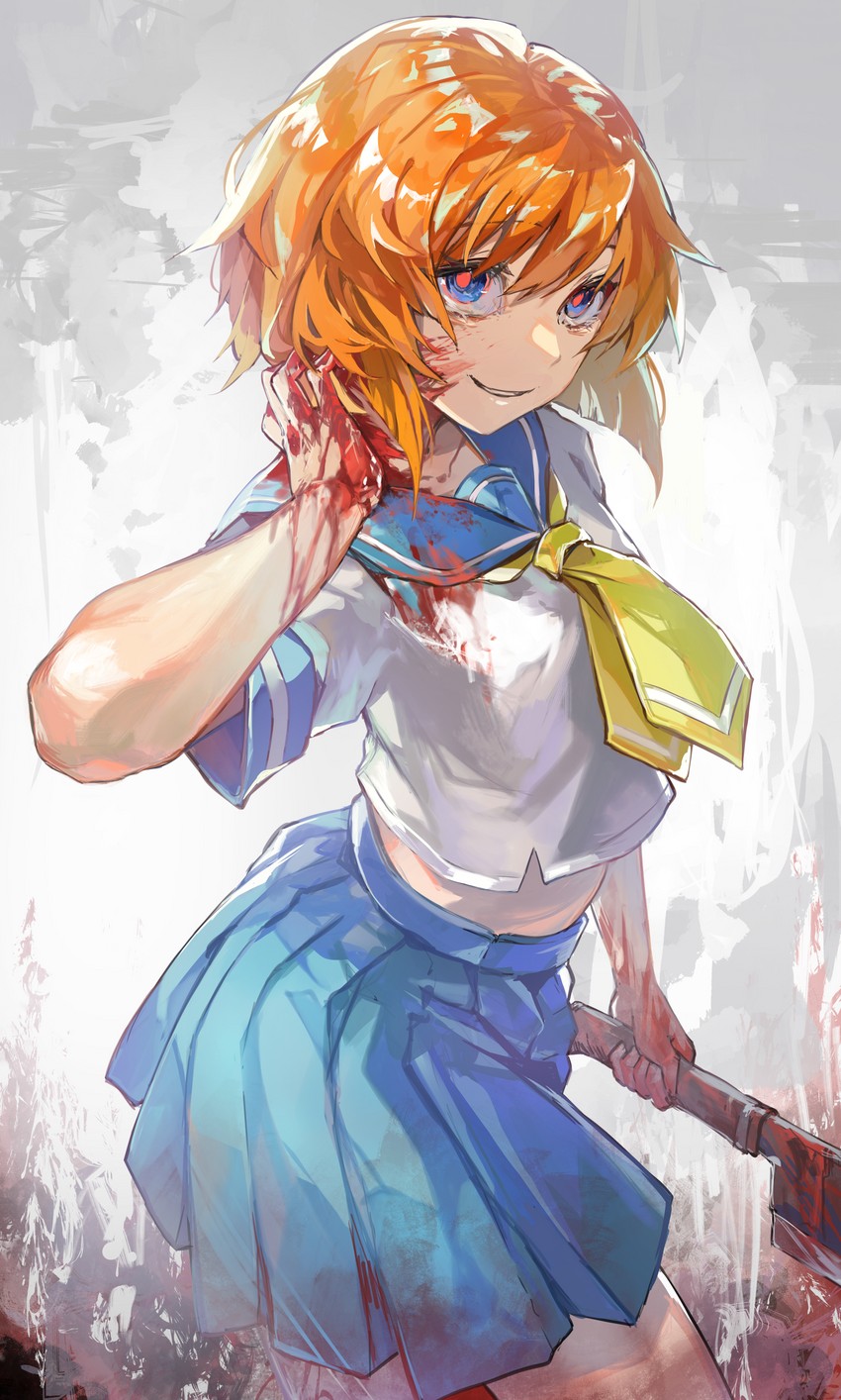 ryuuguu rena (higurashi no naku koro ni) drawn by kyusoukyu