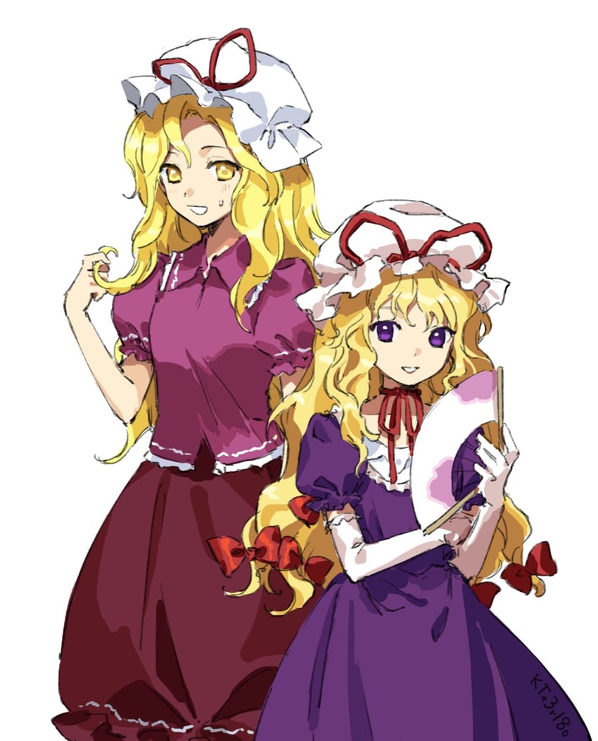 yakumo yukari and maribel hearn (touhou) drawn by kaigen_1025