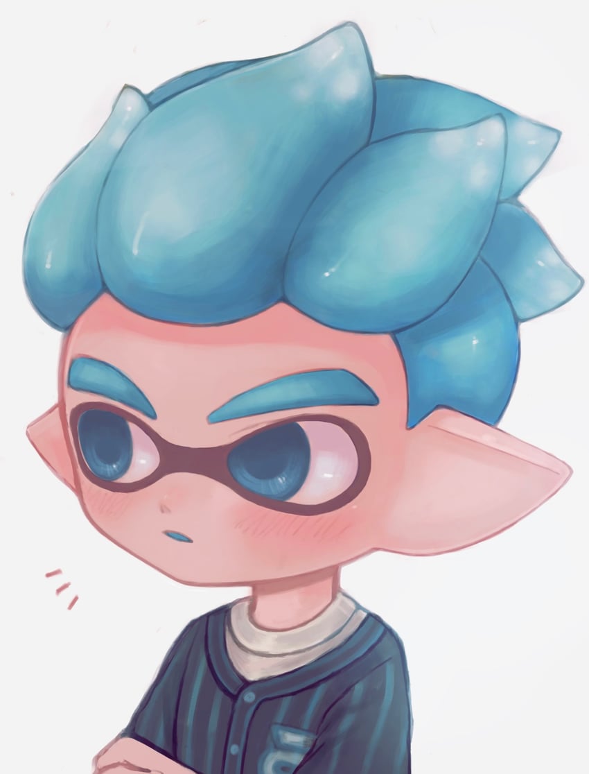 inkling player character and inkling boy (splatoon) drawn by lc02_nao
