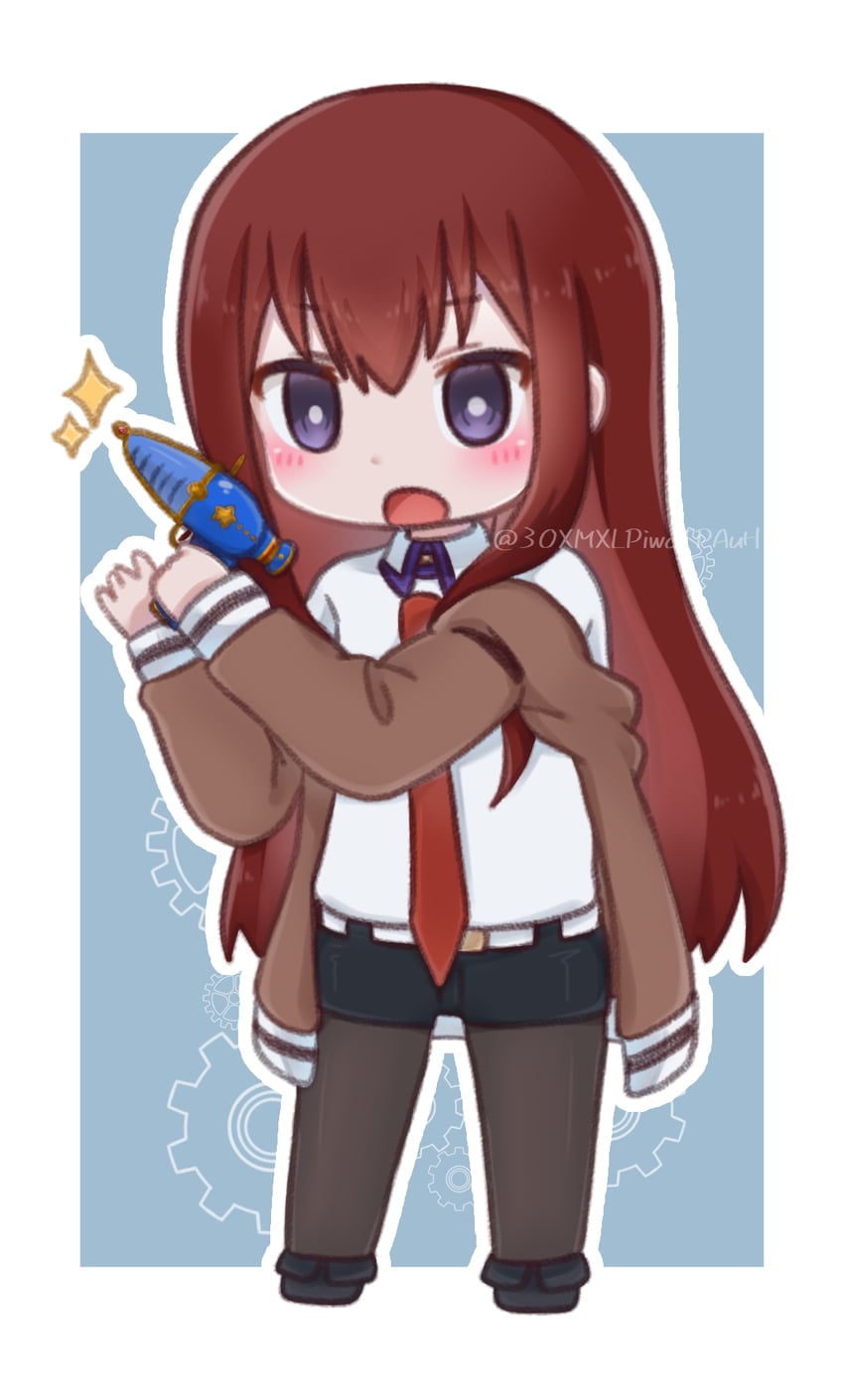 makise kurisu (science adventure and 1 more) drawn by kanzaki_nyo