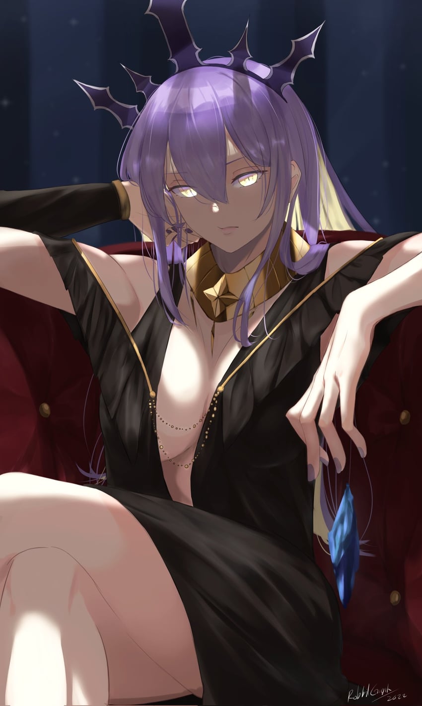 moona hoshinova (hololive and 2 more) drawn by robbilgigih