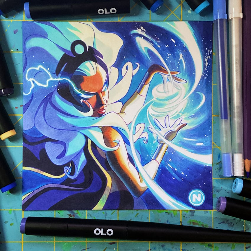 storm (marvel and 1 more) drawn by nuri_durr
