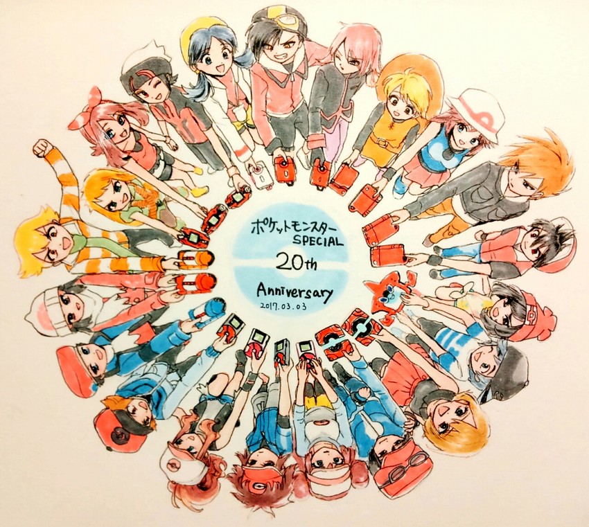 dawn, may, rosa, hilda, red, and 18 more (pokemon and 1 more) drawn by minapo