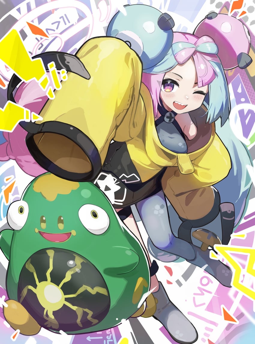 iono and bellibolt (pokemon and 1 more) drawn by tatedano_kabae