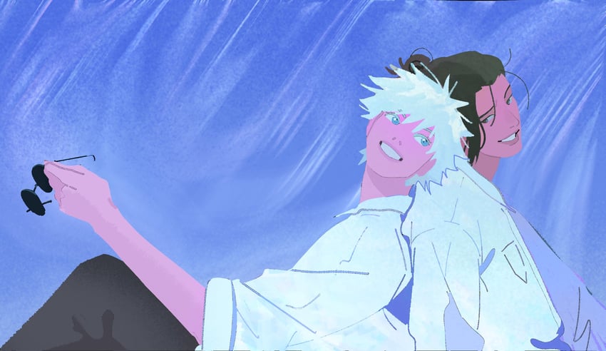 gojou satoru and getou suguru (jujutsu kaisen) drawn by fatima_wajid