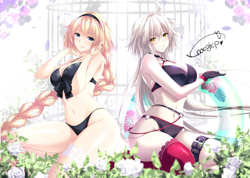 jeanne d'arc alter and jeanne d'arc (fate and 1 more) drawn by choco_chip
