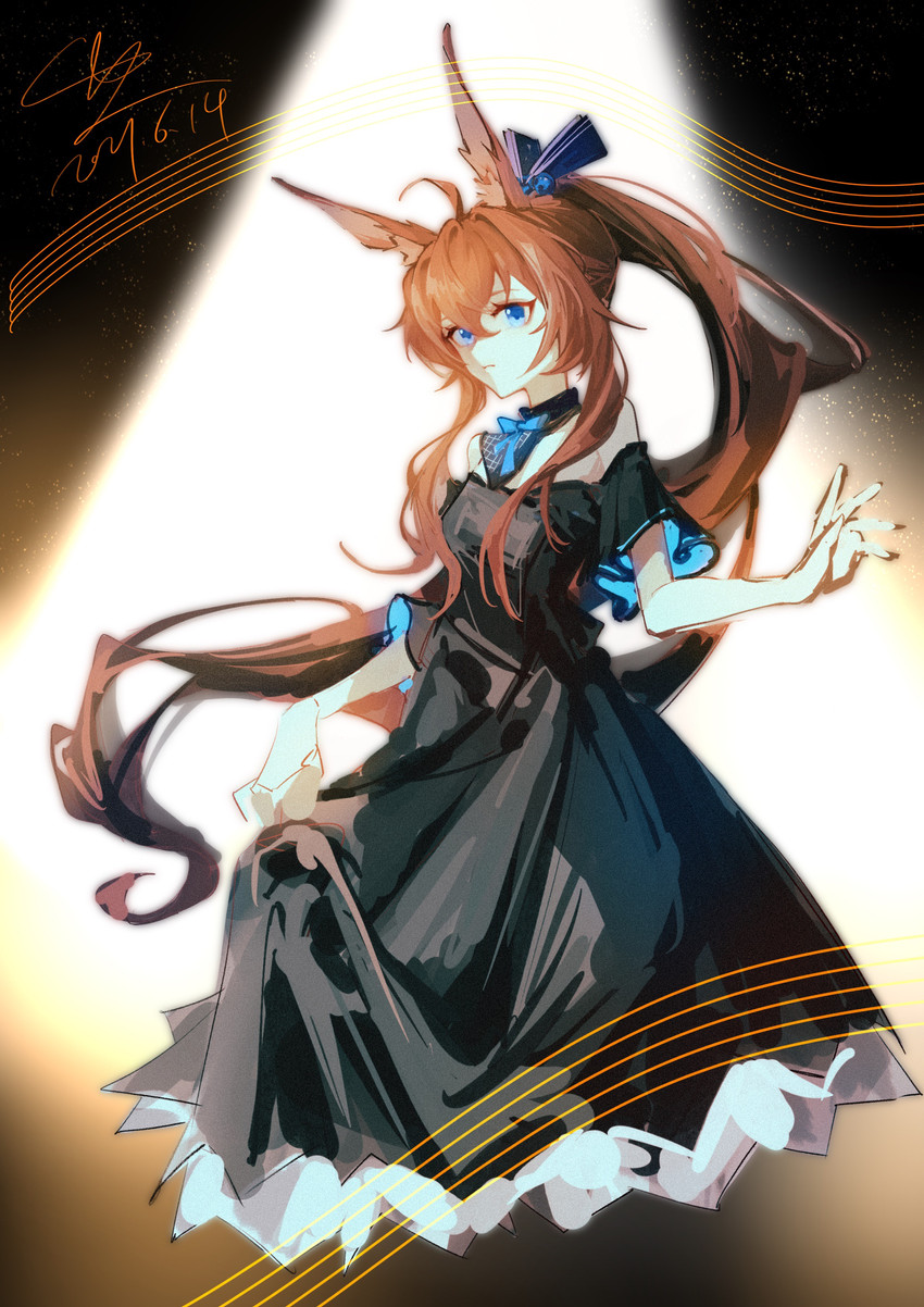 amiya (arknights and 1 more) drawn by luan_teng