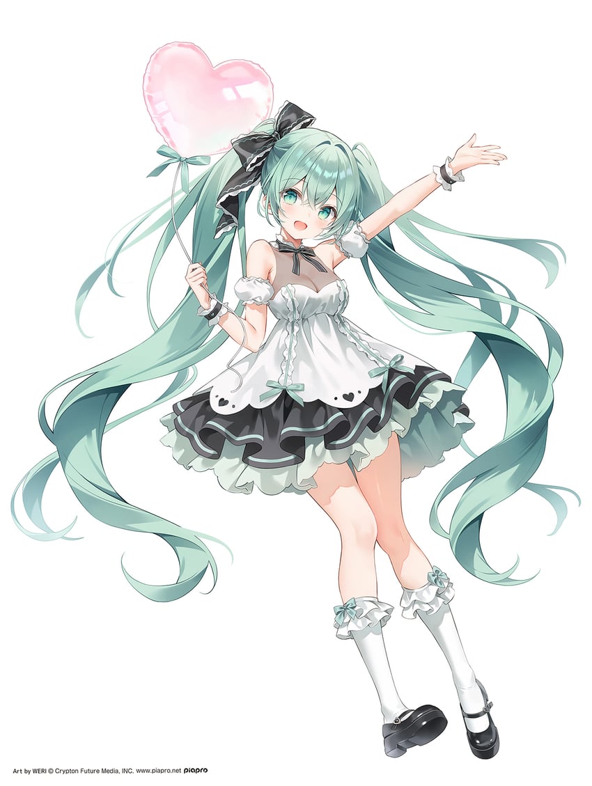 hatsune miku (vocaloid and 1 more) drawn by weri