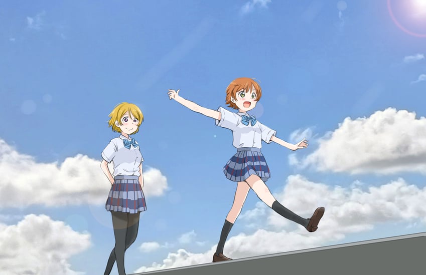 hoshizora rin and koizumi hanayo (love live! and 1 more) drawn by maruyo