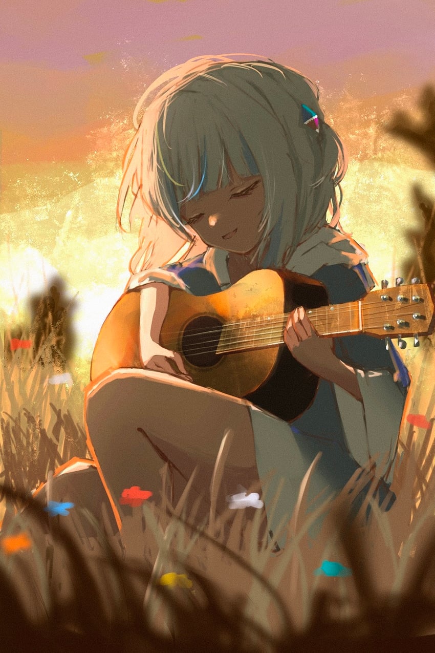 gawr gura (hololive and 1 more) drawn by shin5_art