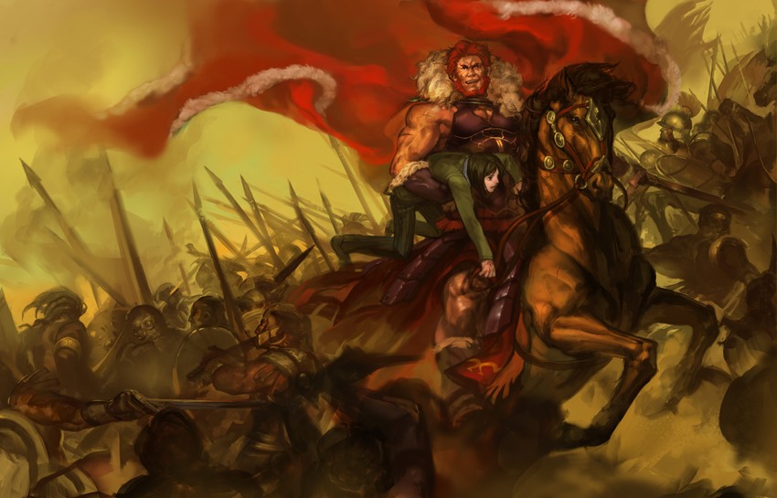 iskandar, waver velvet, and bucephalus (fate and 1 more) drawn by 111111111_(leiyao)