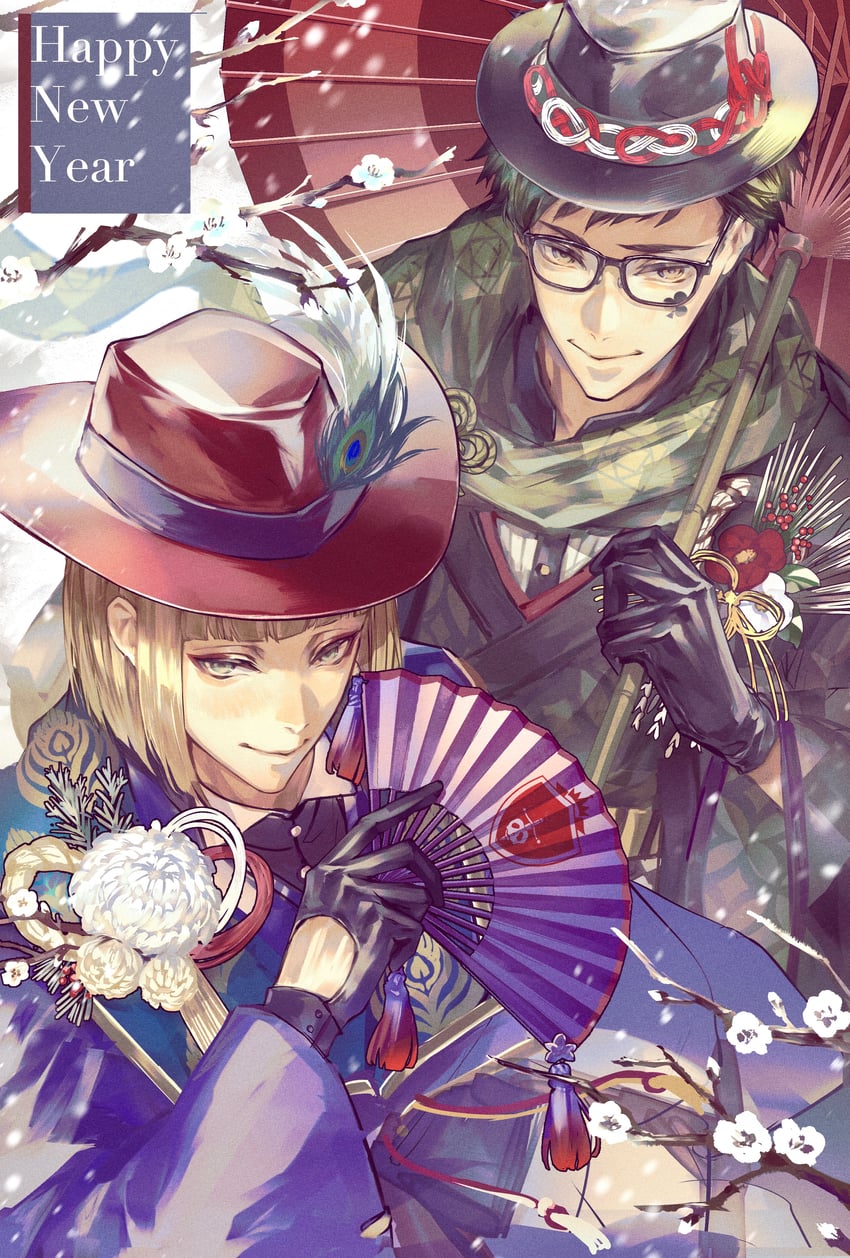 rook hunt and trey clover (twisted wonderland) drawn by ho9_999