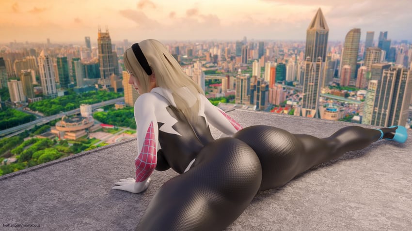 spider-gwen and gwen stacy (marvel and 1 more) drawn by mavixtious