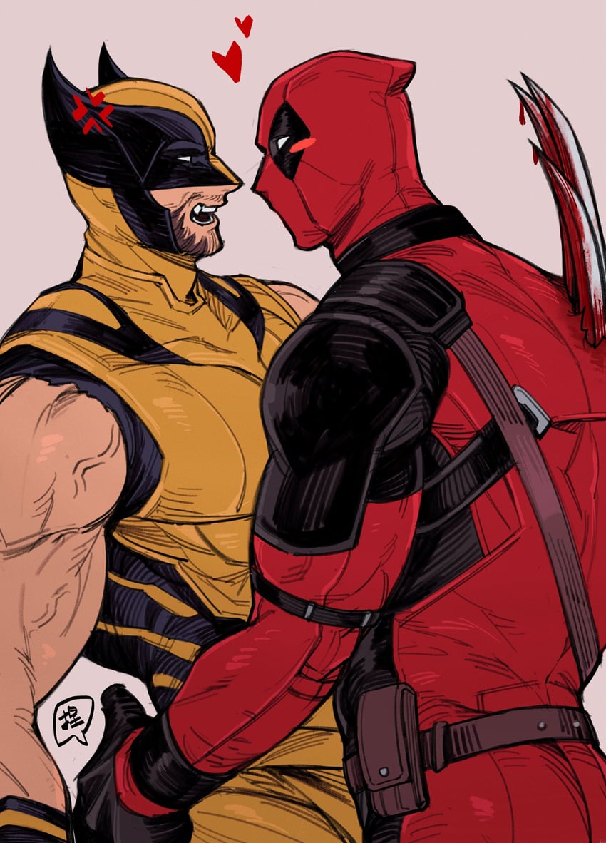 wolverine and deadpool (marvel and 4 more) drawn by emiya_izumi