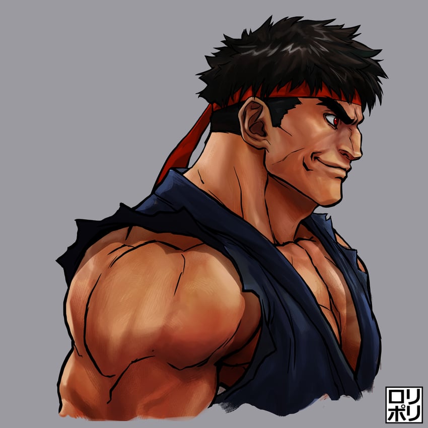 ryu and evil ryu (street fighter and 1 more) drawn by jamrolypoly