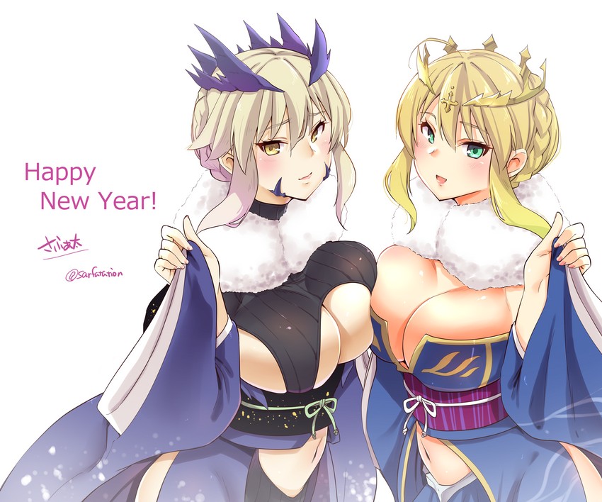 artoria pendragon (fate and 1 more) drawn by sarfata