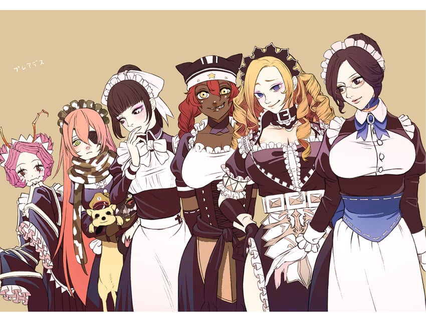 entoma vasilissa zeta, narberal gamma, lupusregina beta, solution epsilon, cz2128 delta, and 3 more (overlord) drawn by rakugakingu