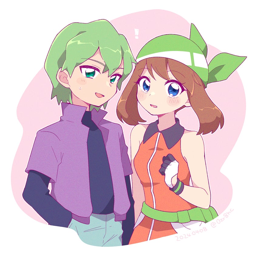 may and drew (pokemon and 1 more) drawn by 0zr8hc