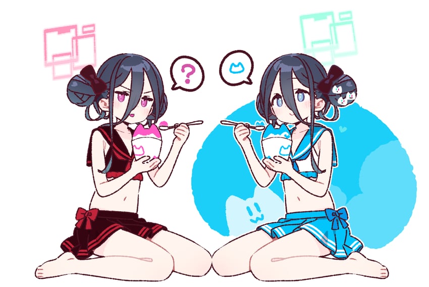 aris and kei (blue archive) drawn by yoru_nai
