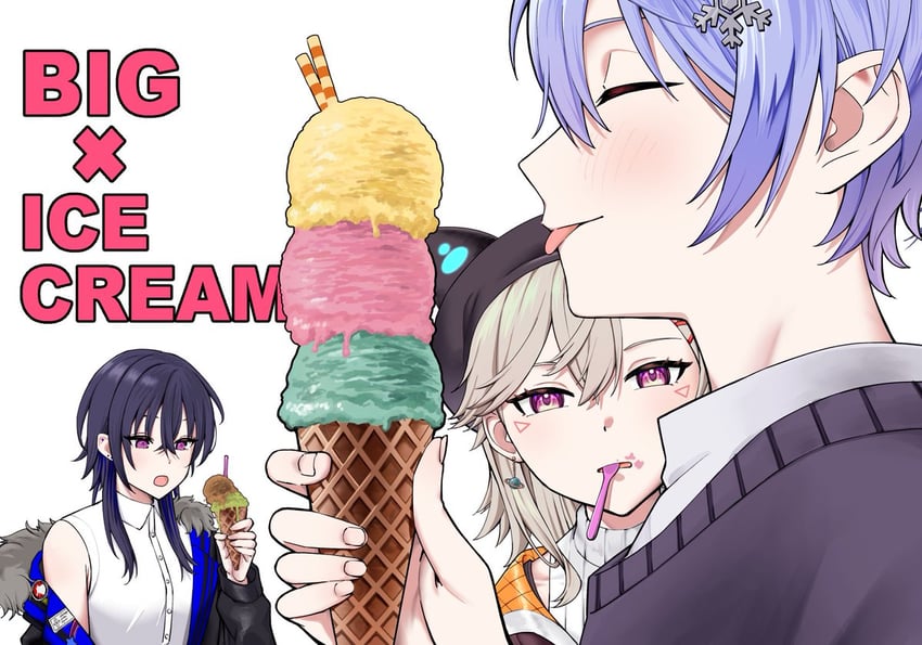 ichinose uruha, komori met, and shirayuki reid (vspo! and 1 more) drawn by uwanosora000