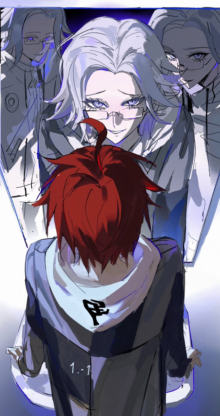 aotsuki eito and sumino takumi (the hundred line -last defense academy-) drawn by binxngchng1