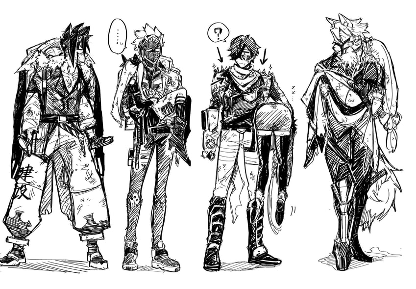 nicole demara, von lycaon, caesar king, alexandrina sebastiane, lighter, and 3 more (zenless zone zero) drawn by frm731