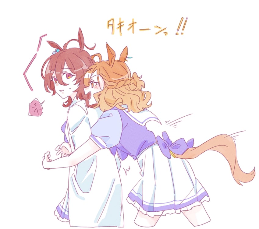 agnes tachyon and jungle pocket (umamusume) drawn by seila_rei