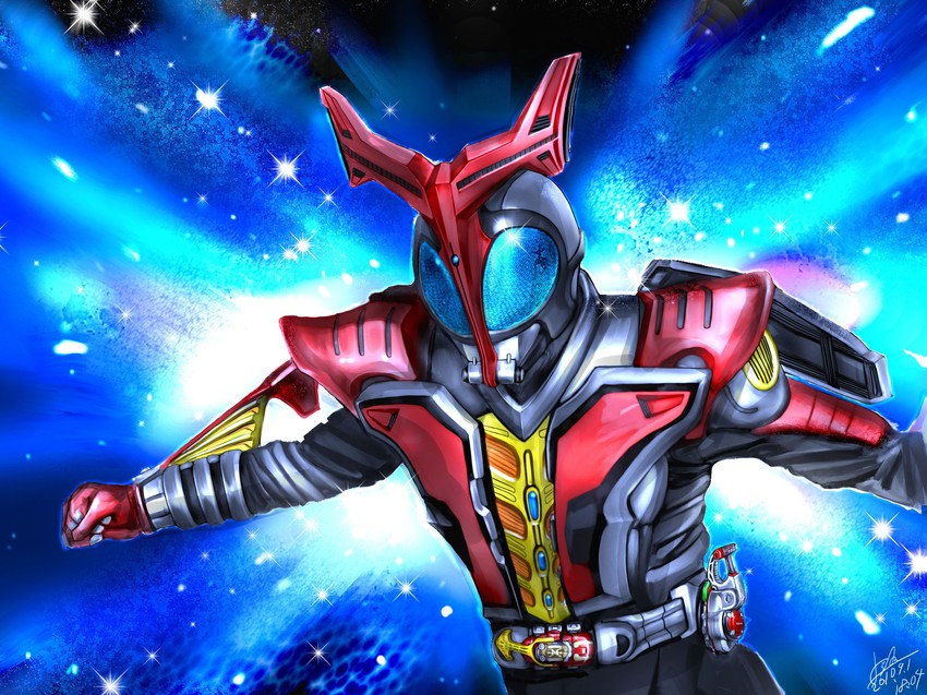 kamen rider kabuto (kamen rider and 1 more) drawn by kodomari_(2167150)