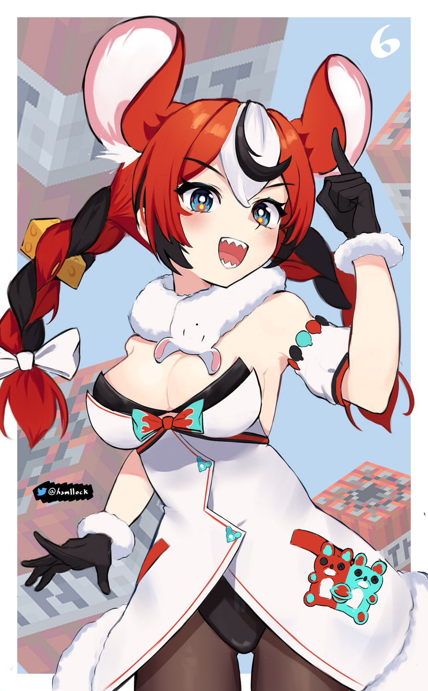 usada pekora and hakos baelz (hololive and 2 more) drawn by hamllock