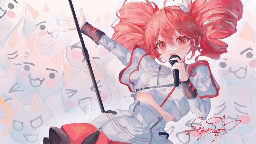 kasane teto and inoue toro (utau and 2 more) drawn by rinsess