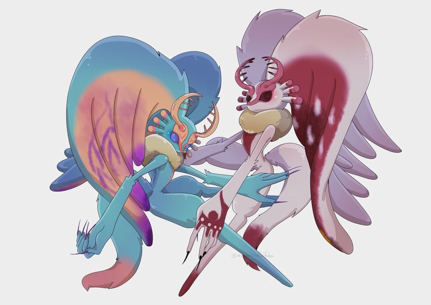 fecto elfilis and chaos elfilis (kirby and 1 more) drawn by daifuku_suke