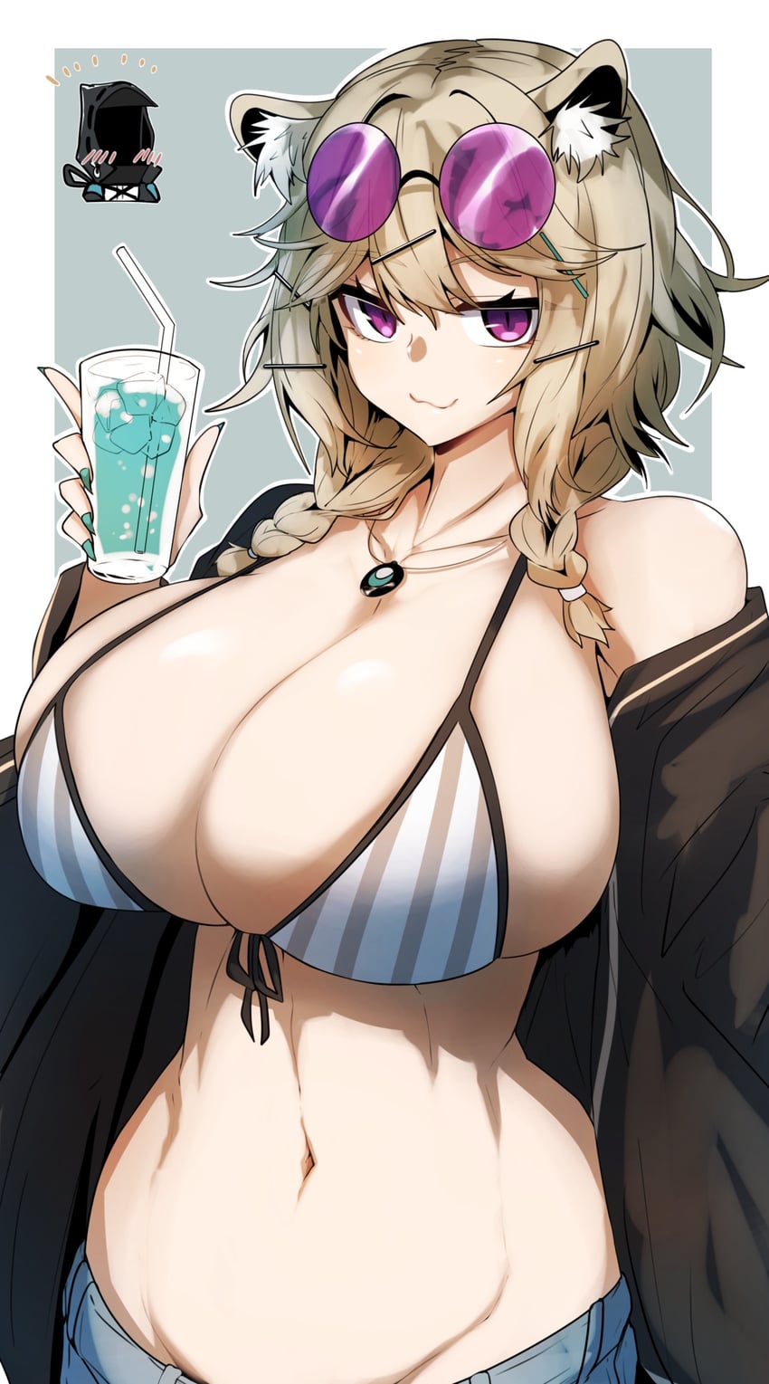 doctor and utage (arknights) drawn by gin_moku