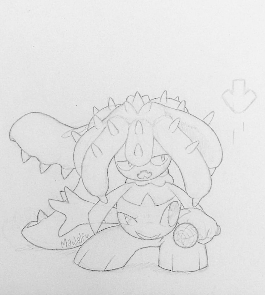 mawile and mareanie (pokemon and 1 more) drawn by mawaifu