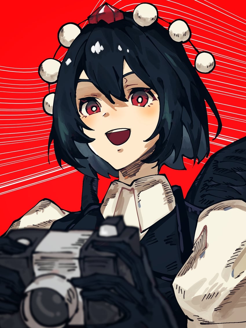 shameimaru aya (touhou) drawn by oftooon