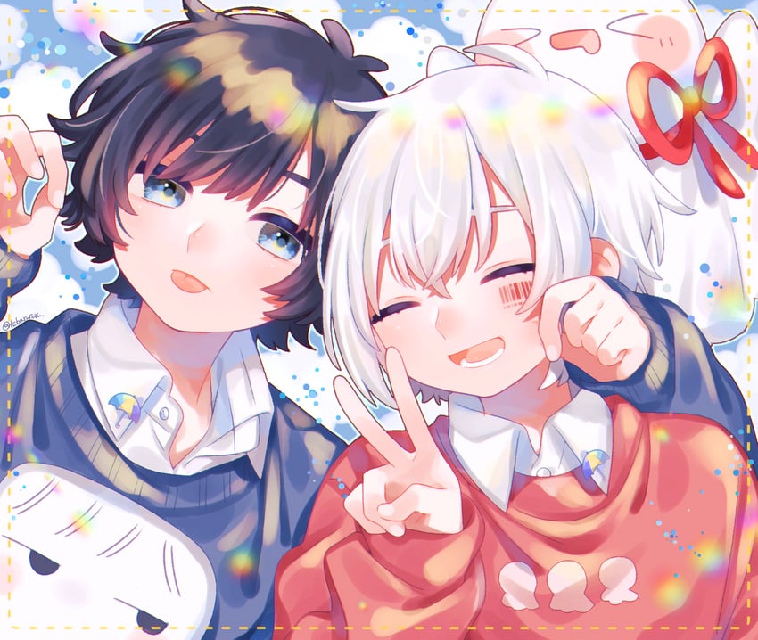 mafumafu and soraru (indie utaite) drawn by tsubaki_tsubaru