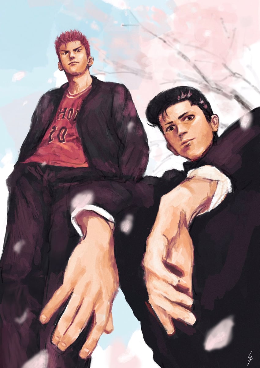 sakuragi hanamichi and mito youhei (slam dunk) drawn by k05062688