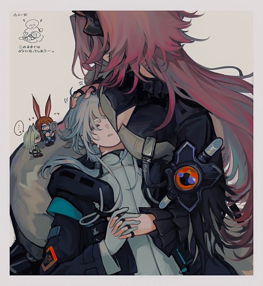 doctor, amiya, kal'tsit, and theresa (arknights) drawn by 8rk9